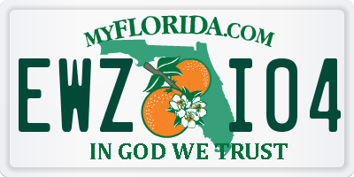 FL license plate EWZI04
