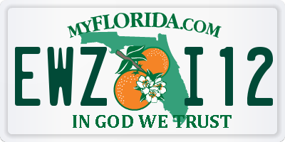 FL license plate EWZI12