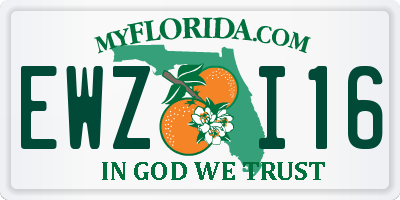 FL license plate EWZI16