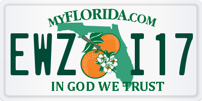 FL license plate EWZI17