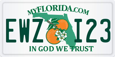 FL license plate EWZI23