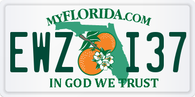 FL license plate EWZI37