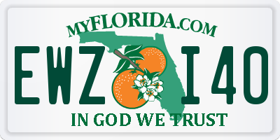 FL license plate EWZI40
