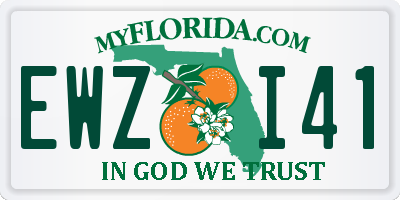 FL license plate EWZI41