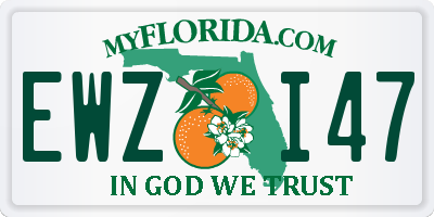 FL license plate EWZI47