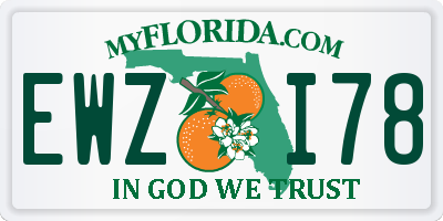 FL license plate EWZI78