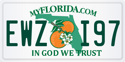 FL license plate EWZI97