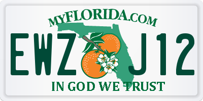 FL license plate EWZJ12