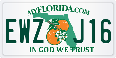 FL license plate EWZJ16