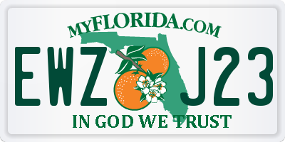 FL license plate EWZJ23