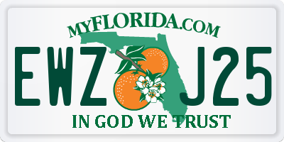 FL license plate EWZJ25