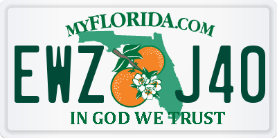FL license plate EWZJ40
