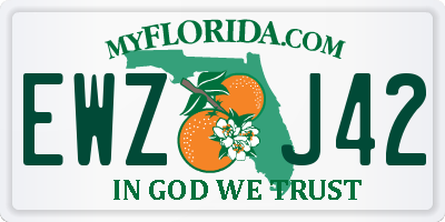 FL license plate EWZJ42