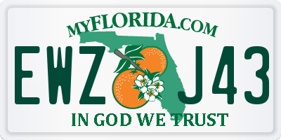 FL license plate EWZJ43