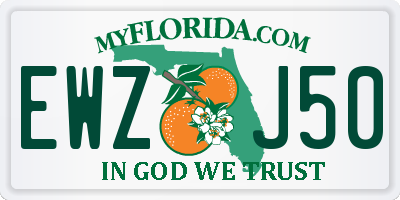 FL license plate EWZJ50