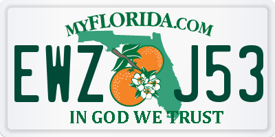 FL license plate EWZJ53