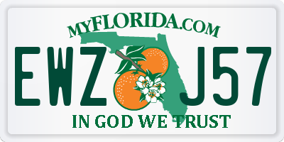 FL license plate EWZJ57