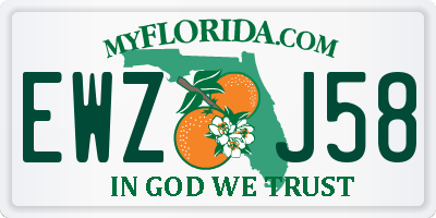 FL license plate EWZJ58