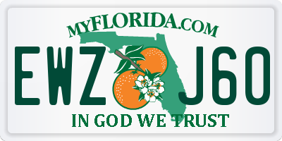 FL license plate EWZJ60