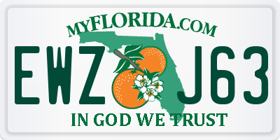 FL license plate EWZJ63