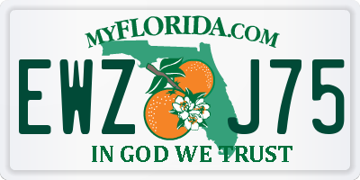 FL license plate EWZJ75