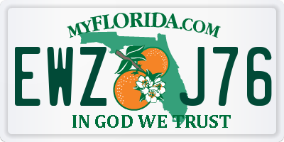 FL license plate EWZJ76