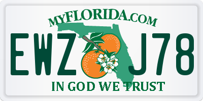 FL license plate EWZJ78