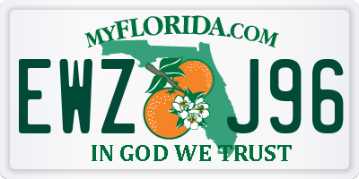 FL license plate EWZJ96
