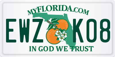FL license plate EWZK08