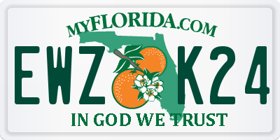 FL license plate EWZK24