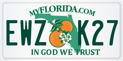 FL license plate EWZK27