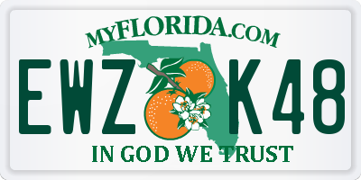 FL license plate EWZK48