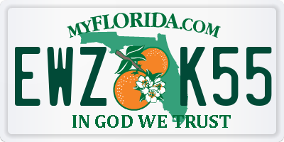 FL license plate EWZK55