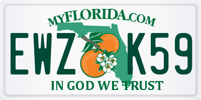 FL license plate EWZK59