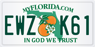 FL license plate EWZK61