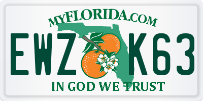 FL license plate EWZK63