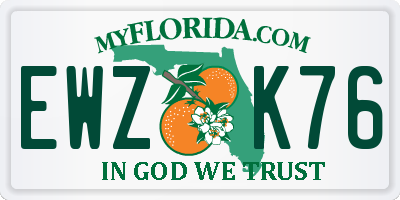 FL license plate EWZK76