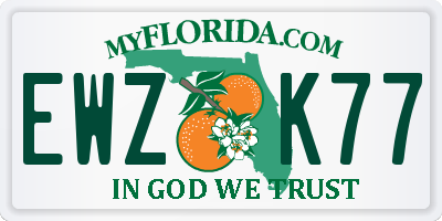 FL license plate EWZK77