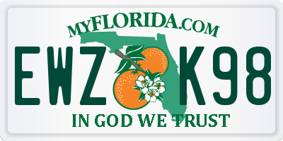 FL license plate EWZK98