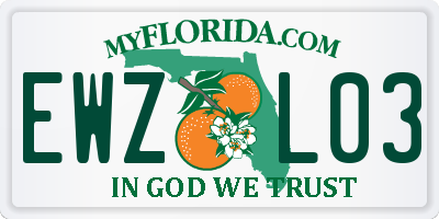 FL license plate EWZL03