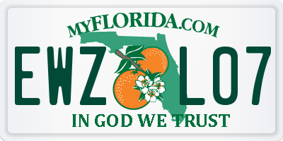 FL license plate EWZL07