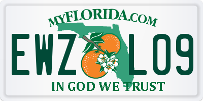FL license plate EWZL09