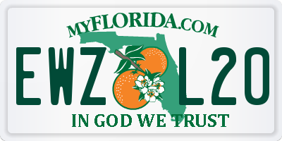FL license plate EWZL20