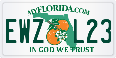 FL license plate EWZL23