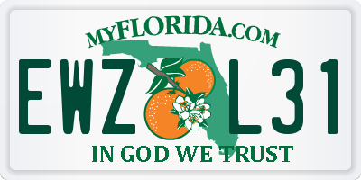 FL license plate EWZL31