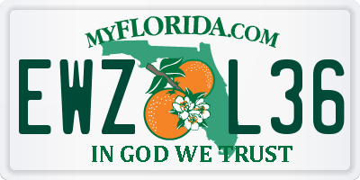 FL license plate EWZL36