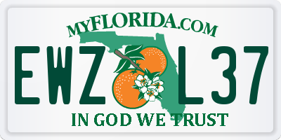 FL license plate EWZL37