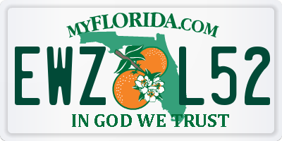 FL license plate EWZL52