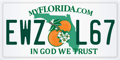 FL license plate EWZL67