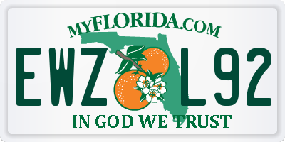 FL license plate EWZL92